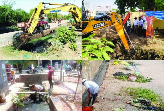 On the orders of the Collector, the Municipal Corporation started the work of cleaning river drains before the rains.