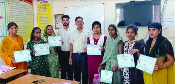 Sewing training given to women from families affected by explosion accident