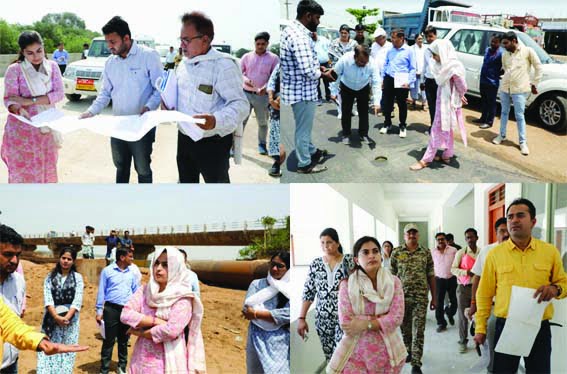 The collector inspected the construction of road and bridge from Bhopal Tiraha to Budni