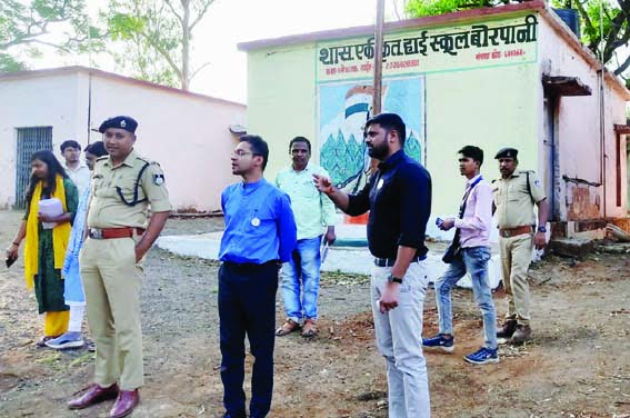 Collector Aditya Singh visited the village