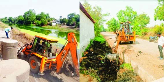Cleaning of rivers and drains begins in rural areas before the onset of rain