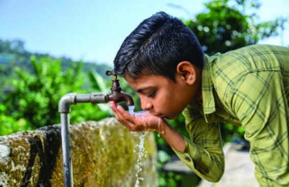 Drink clean drinking water during rainy season