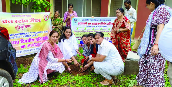 One Stop Center staff planted trees