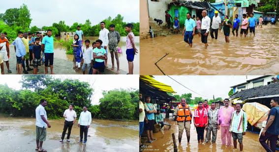 Rain showed its fierce form in Narmadapuram