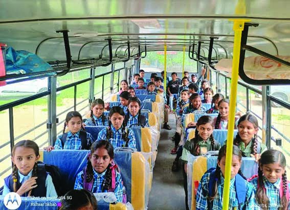 Students of CM Rise School got bus facility