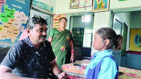 The cluster principal inspected primary and secondary schools