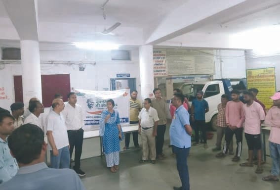 Officers and employees donated their labour