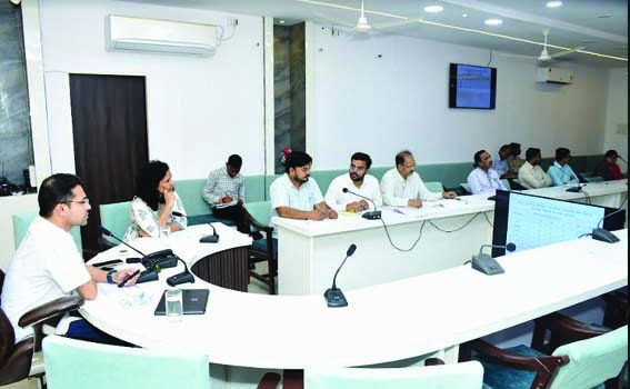 Collector Singh raised the issue of pending electrification