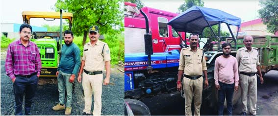 2 tractors carrying illegal sand seized