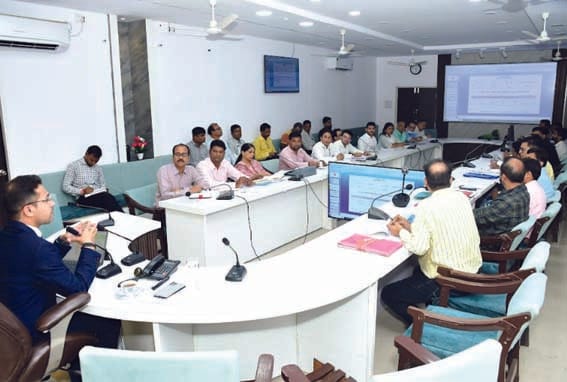 Collector Aditya Singh in the meeting