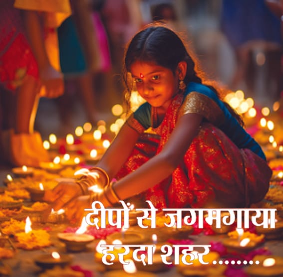 Diwali lights in the city