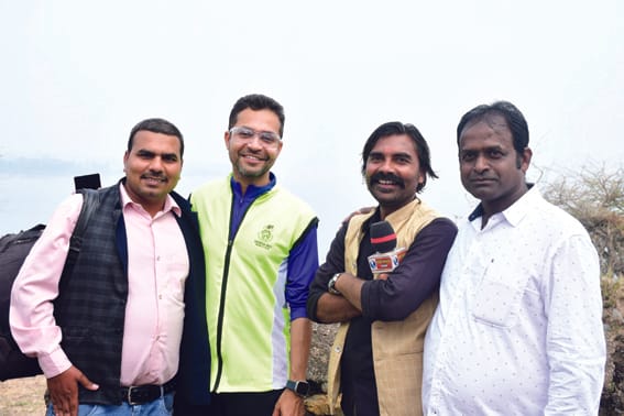 Collector Aditya Singh flagged off the train from Handia